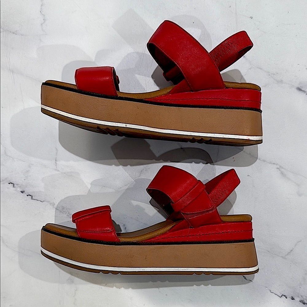 Red Platform Sandals